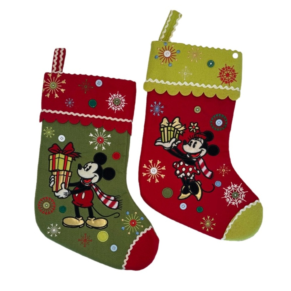 Disney Mickey Mouse Minnie Mouse Christmas Holiday Stocking